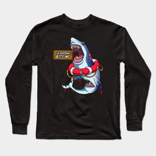 Bite Me Zombie Shark Long Sleeve T-Shirt